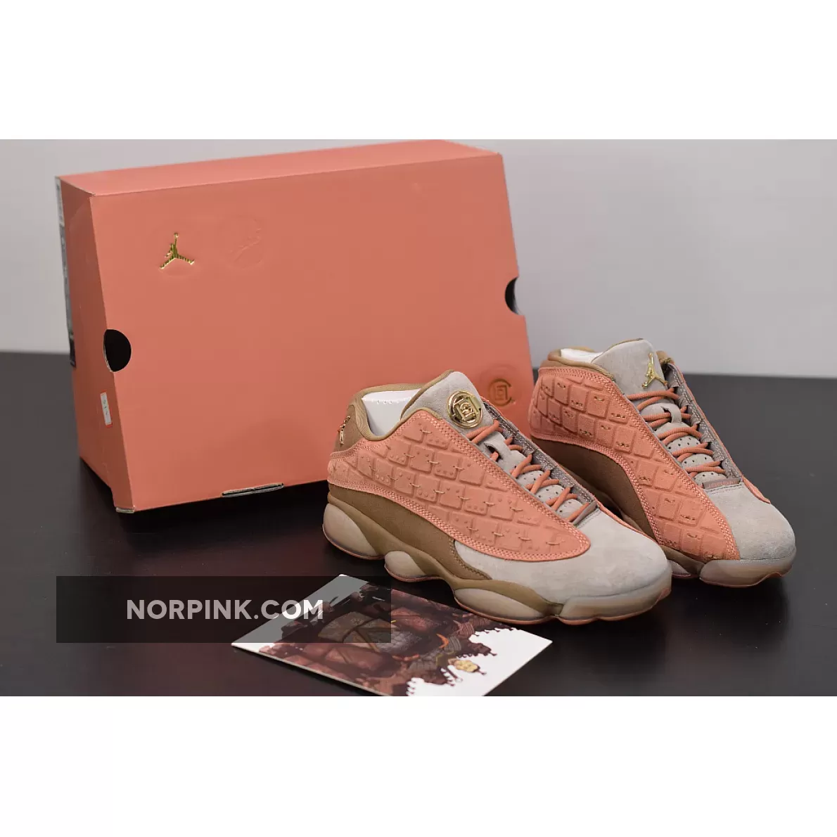 Clot x Air Jordan 13 Low Sepia Stone/Canteen-Terra Blush - jordan 13 clot