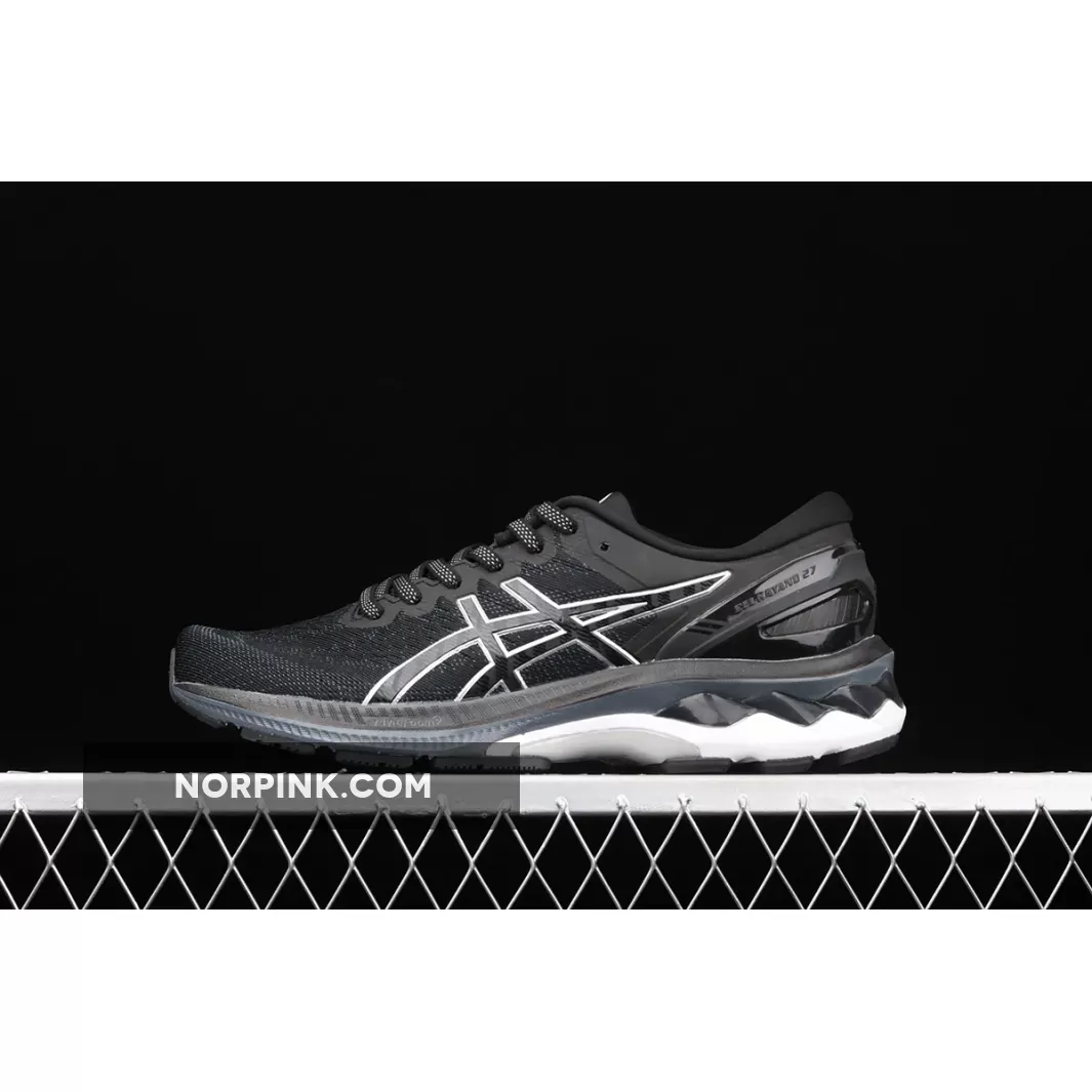 Gel-kayano 27 2e - Asics Men's GEL-KAYANO 27 (2E) Running Shoes Black Silver 1011A835-001