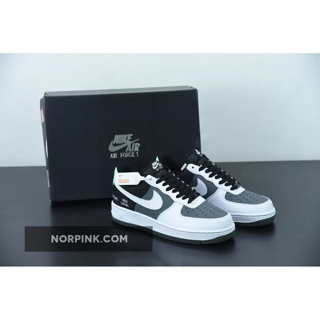 Nike Air Force 1 Low Black/Dark Grey-White - dark grey air force 1