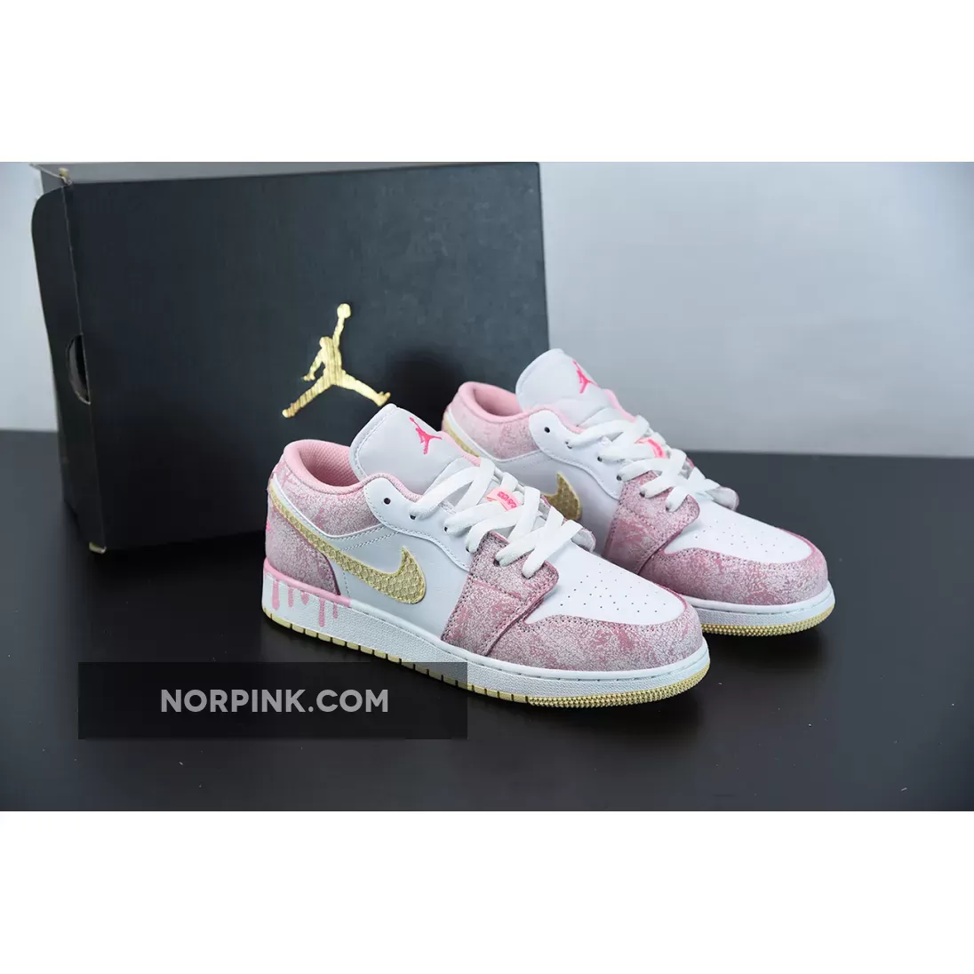 Air Jordan 1 Low GS 'Paint Drip' Arctic Punch/Pale Vanilla-White CW7104-601 New Releases