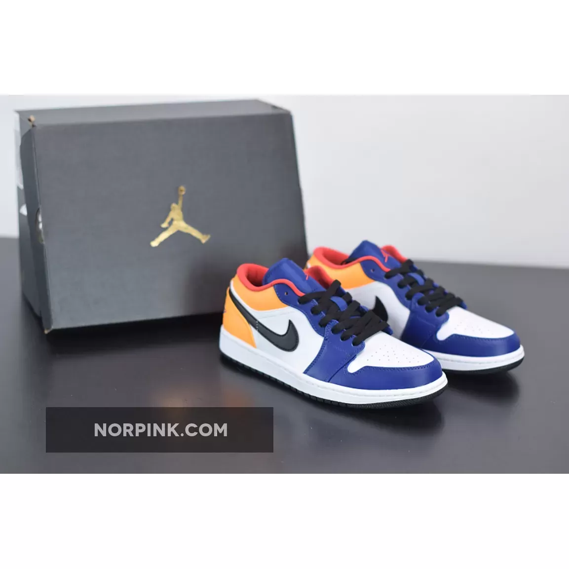 Air Jordan 1 Low White/Track Red/Deep Royal Blue 553558-123 / jordan 1 royal blue low