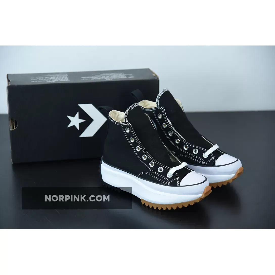 Converse Run Star Hike High Black White Gum 166800C / converse run star hike hi black white gum