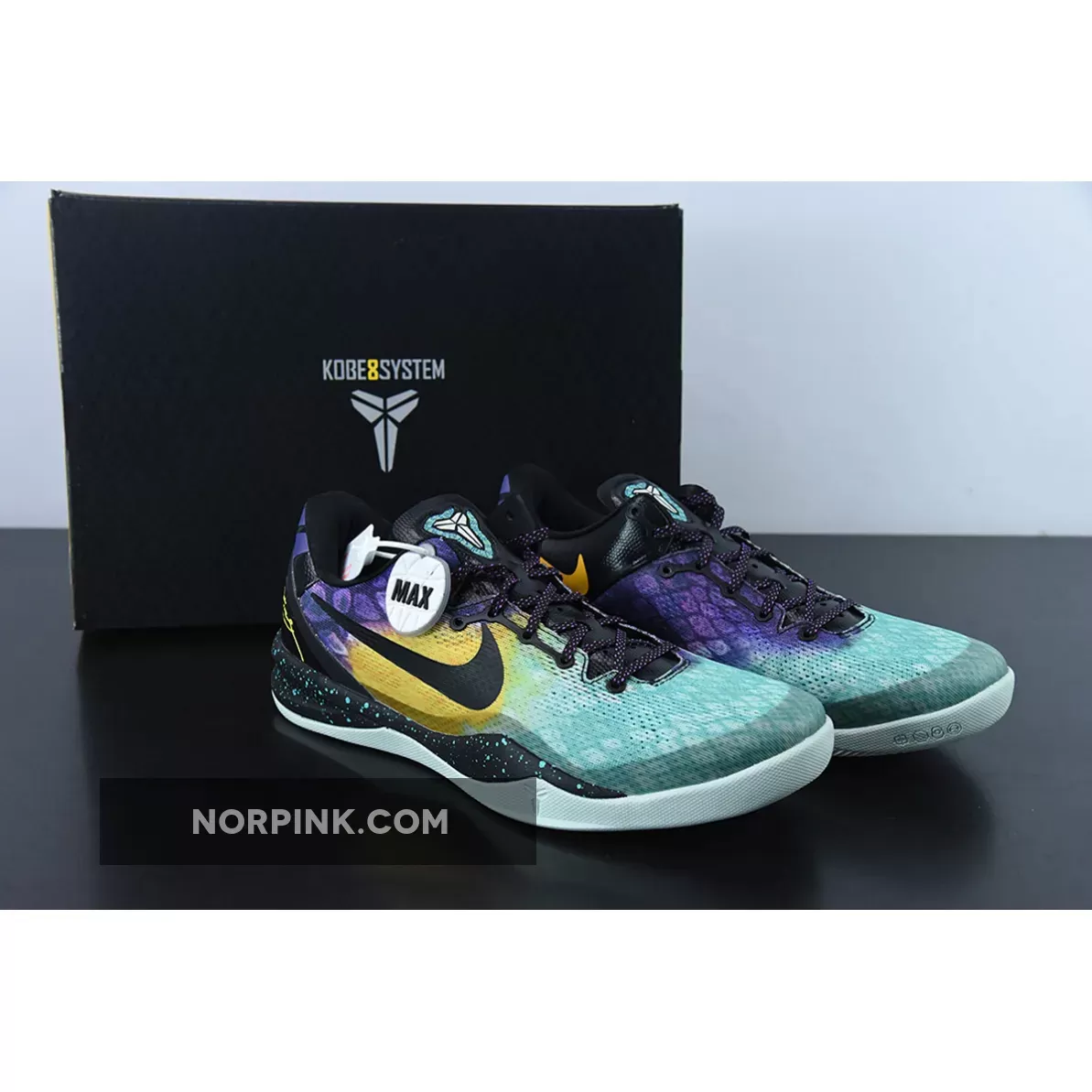 Nike Kobe 8 System 'Easter' Fiberglass/Court Purple-Black-Laser Purple | blue kobe 8