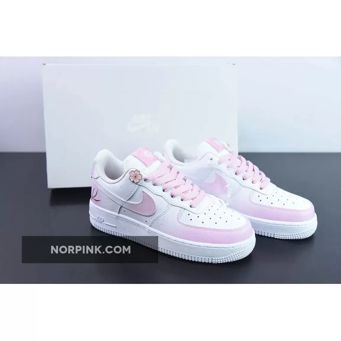 Custom Nike Air Force 1 Low 'Cherry Blossom' White Restock