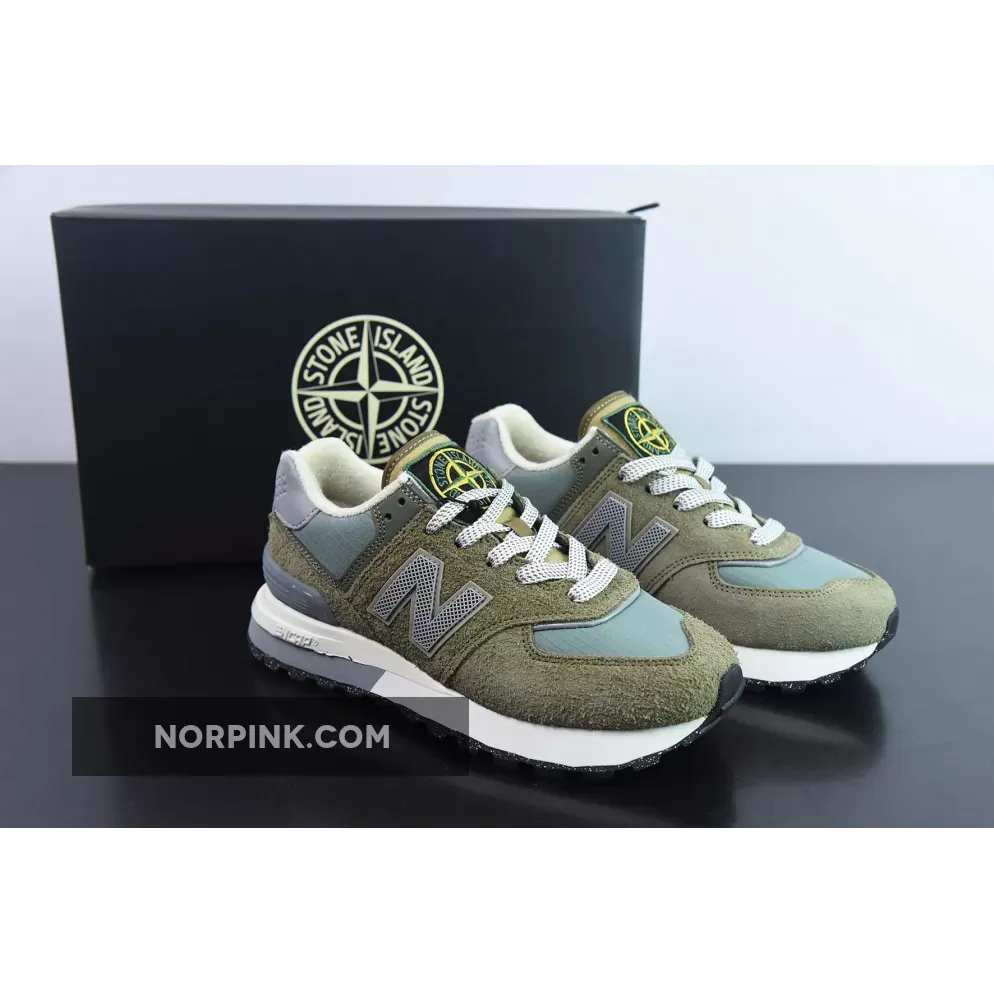 Stone Island X New Balance 574 Olive Green U574LGST Restock