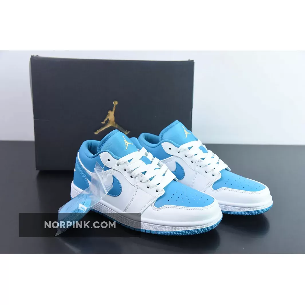 Air Jordan 1 Low Aquatone/Celestial Gold-White 553560-174 1681549059 Online Sale