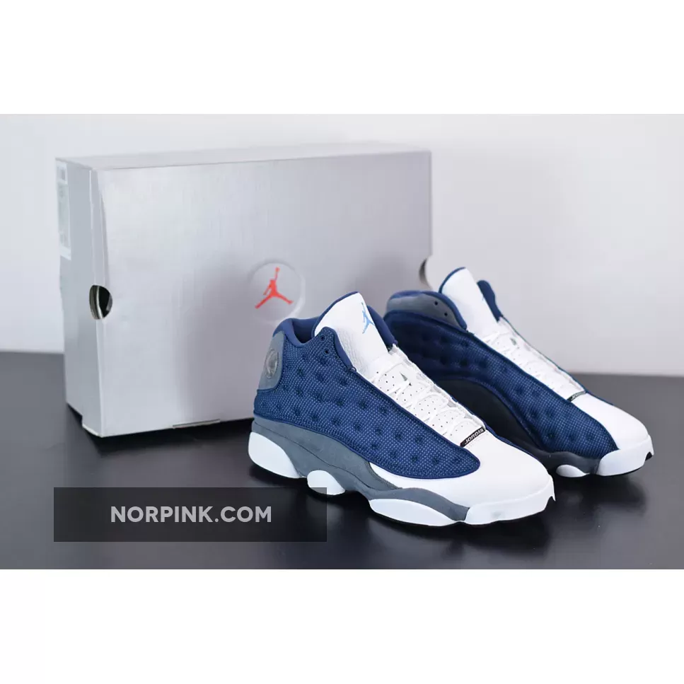 Air Jordan 13 Retro 'Flint' Unisex Navy/Flint Grey-White-Universi 414571-404 AJ13 - navy/university blue/flint grey/white