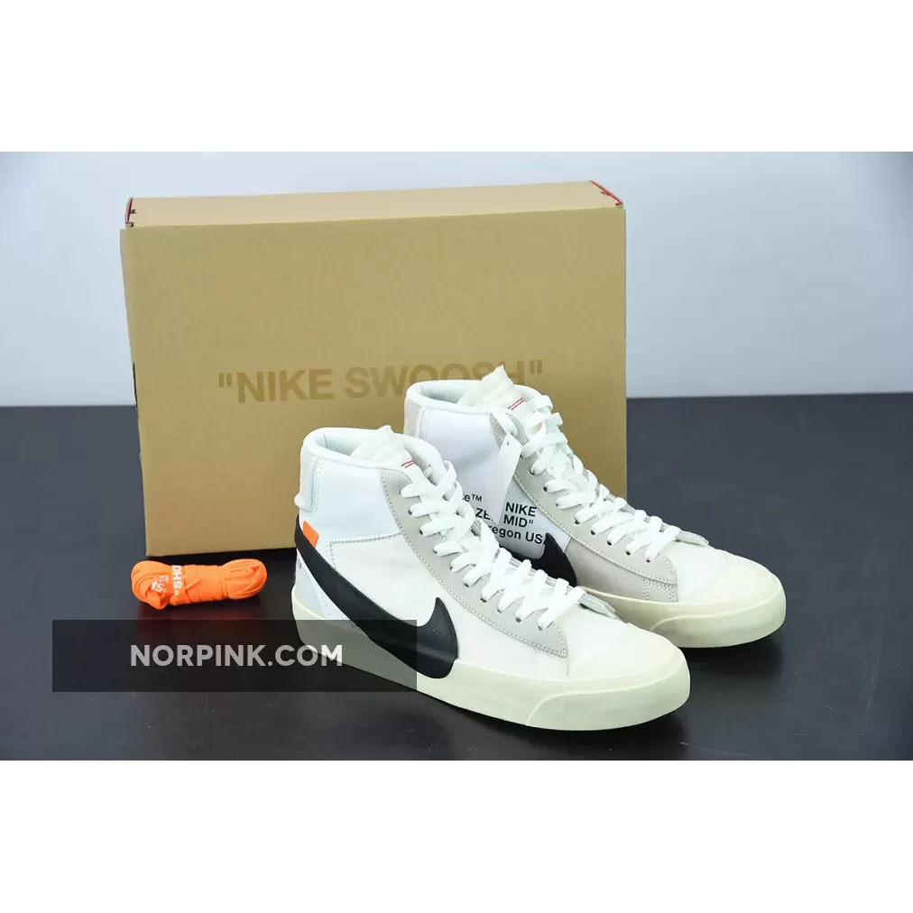 Off-White X Nike Blazer Mid White Black AA3832-100 Online Sale