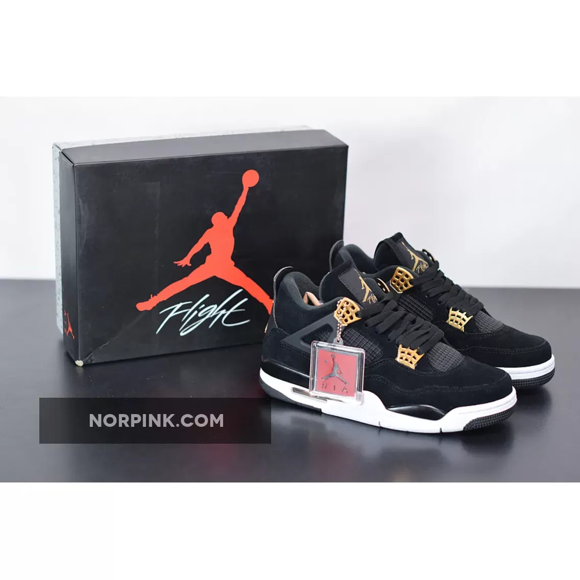 Jordan 4 Royalty 308497-032 #jordan retro 4 black and gold