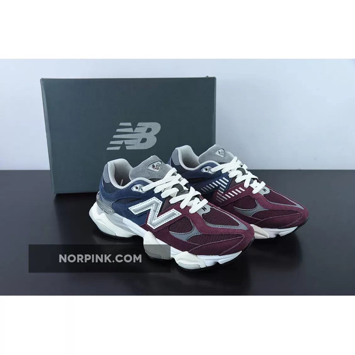 New Balance 9060 Navy/Burgundy-Silver / 9060 burgundy