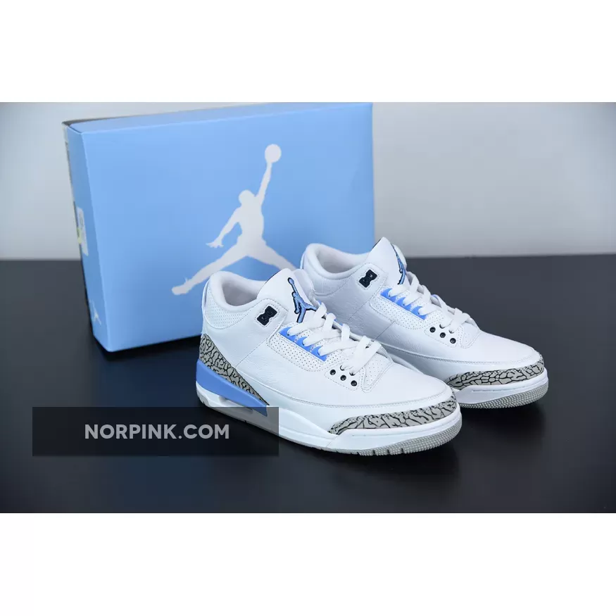 Air Jordan 3 Retro UNC with Jumpman logo aj3 unc