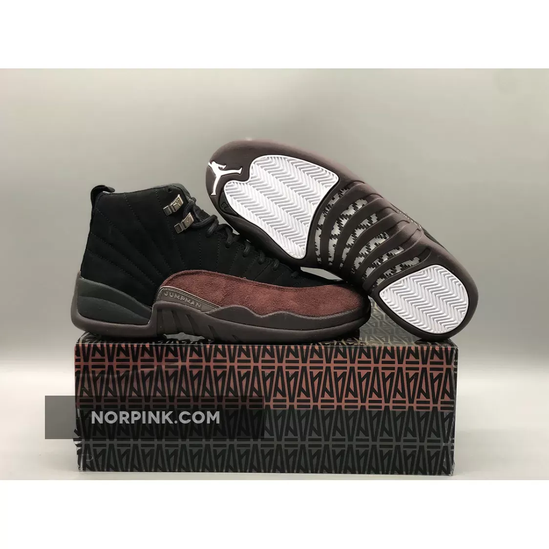 Aj12 A Ma Maniere - A Ma Maniere x Air Jordan 12 Black Burgundy Crush DV6989-001