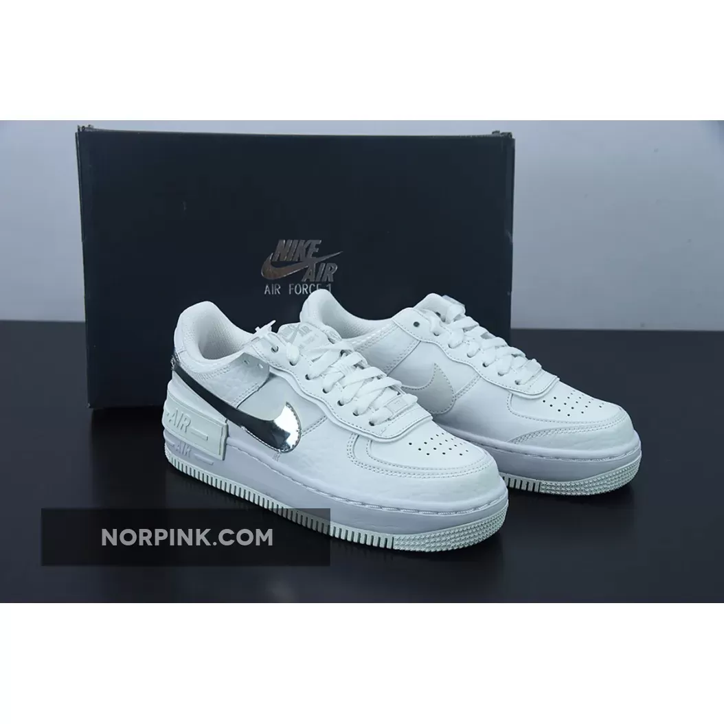 Nike Air Force 1 Shadow White Chrome DQ0837-100 / chrome nike