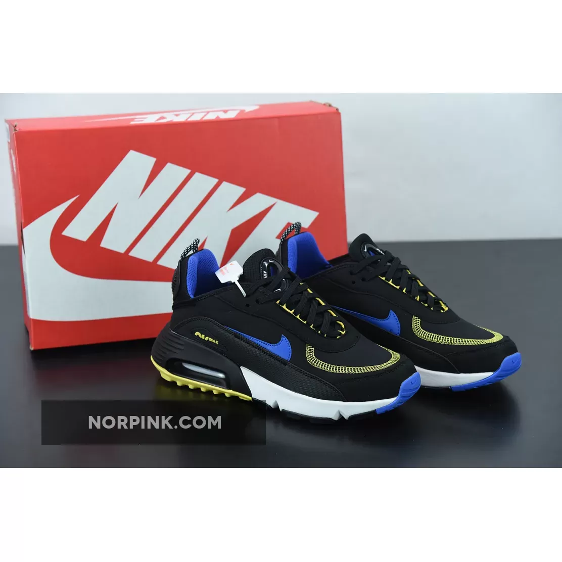 Nike Air Max 2090 Black Hyper Blue Yellow / nike air hyper blue