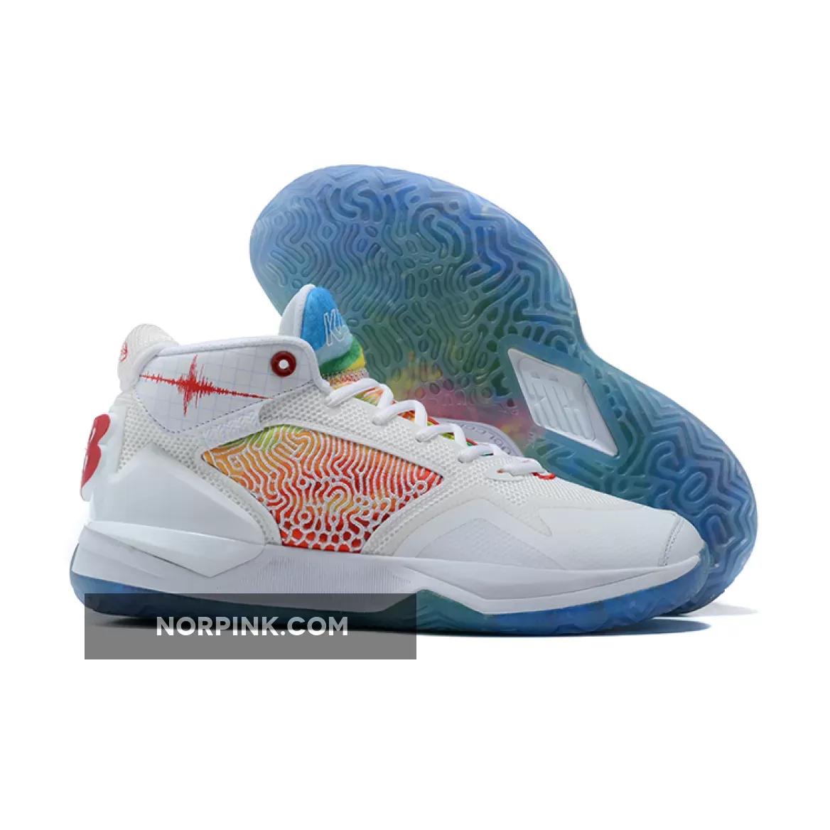 New Balance KAWHI 'Seismic Moment' White/Team Red/Ice Blue - new balance ice