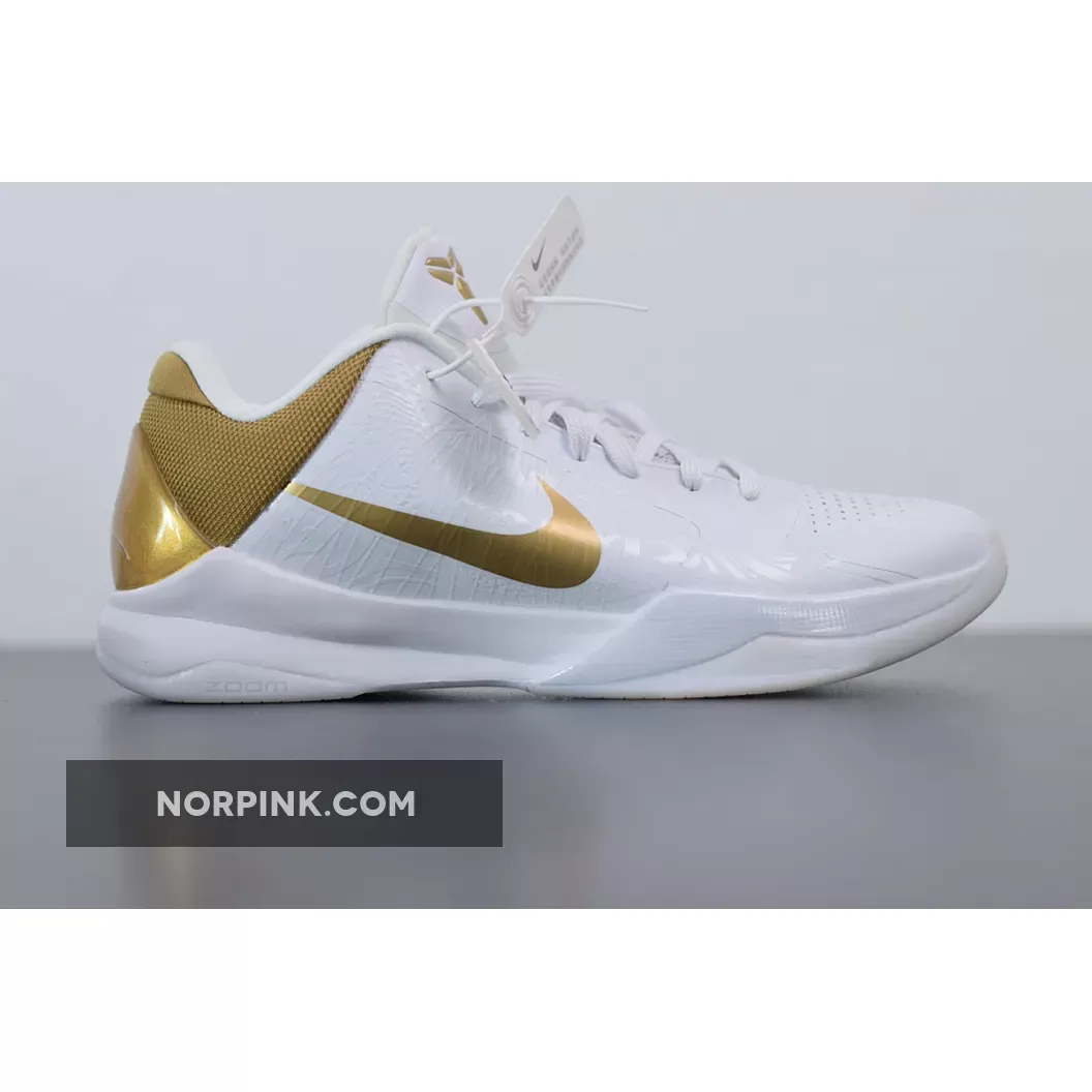 Nike Kobe 5 'Big Stage Home' White Gold 386429-108 Restock