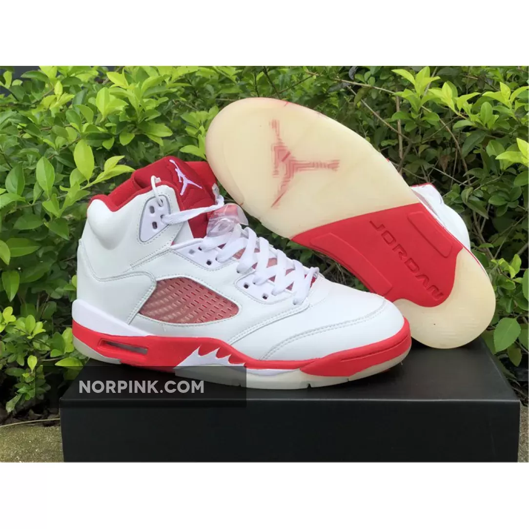 Air Jordan 5 White/Pink Foam-Gym Red 440892-106 Restock