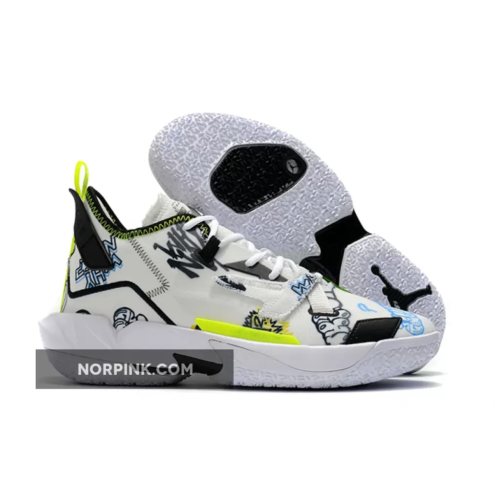 Jordan Why Not Zer0.4 White/Volt-Multi-Color DD4886-007 / 4 graffiti