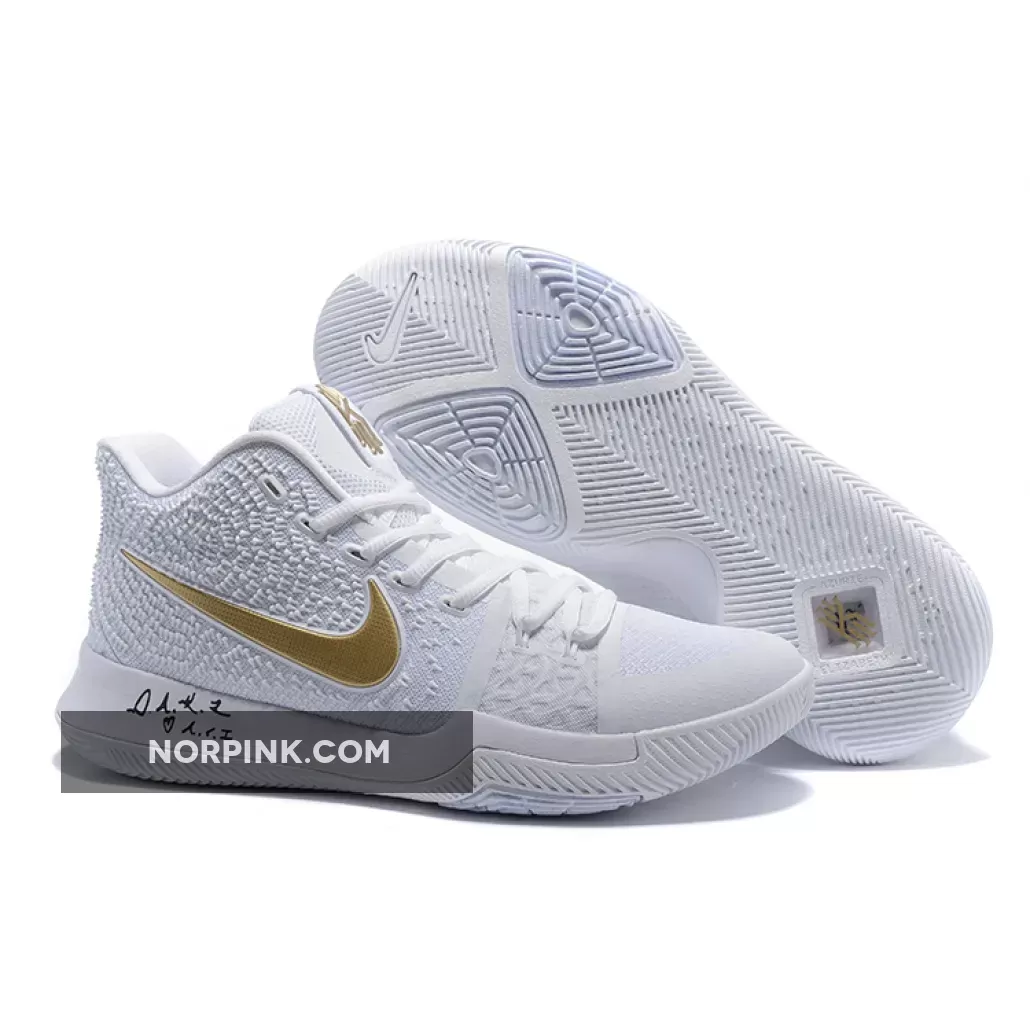 Nike Kyrie 3 White/Metallic Gold