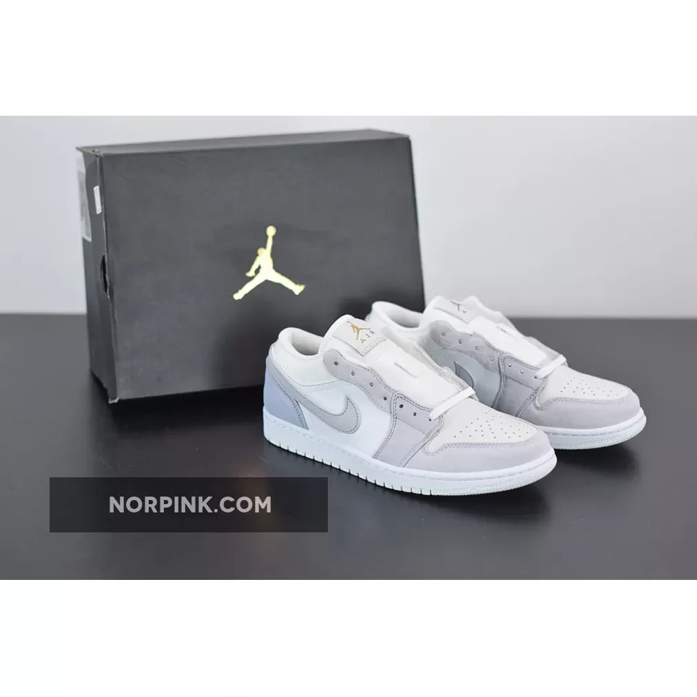 Air Jordan 1 Low 'Paris' White/Sky Grey-Football Grey CV3043-100 Online Sale