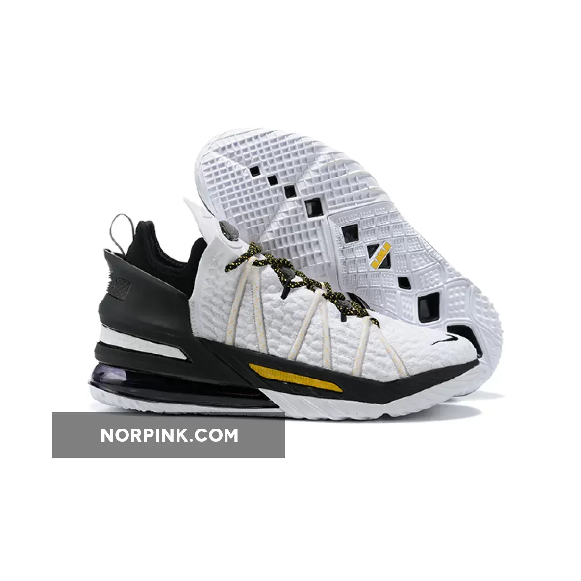 Nike LeBron 18 'Home' White/Amarillo-Black CQ9283-100 / cq9283 nike