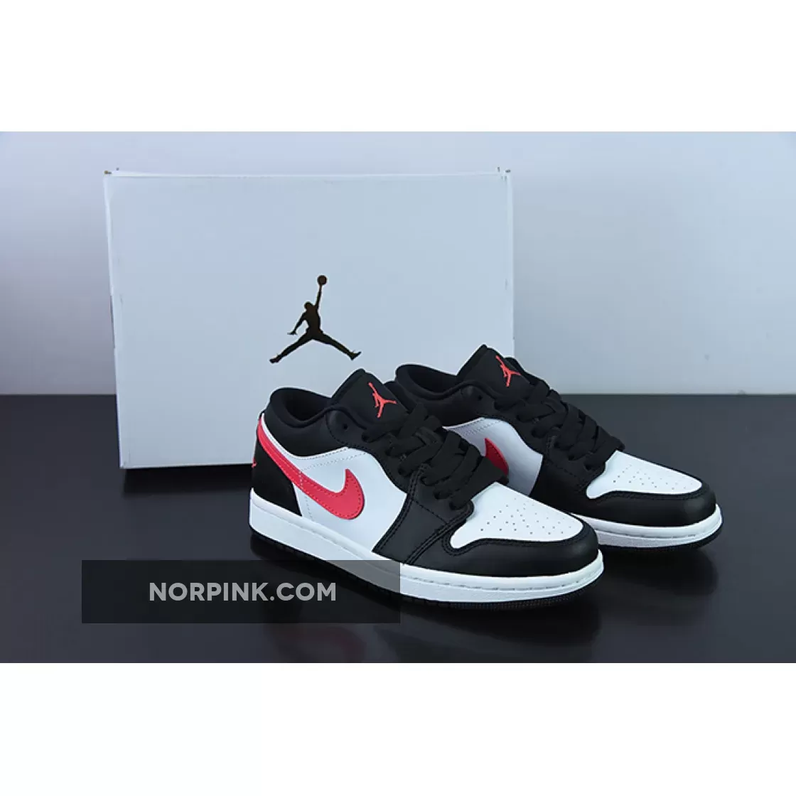 Air Jordan 1 Low Black/Siren Red-White DC0774-004 / jordan 1 low siren red