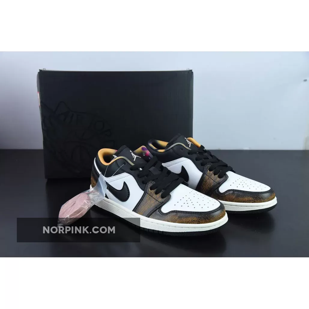 Air Jordan 1 Low 'Wear Away' Black/White Onyx-White DQ8422-001 Restock