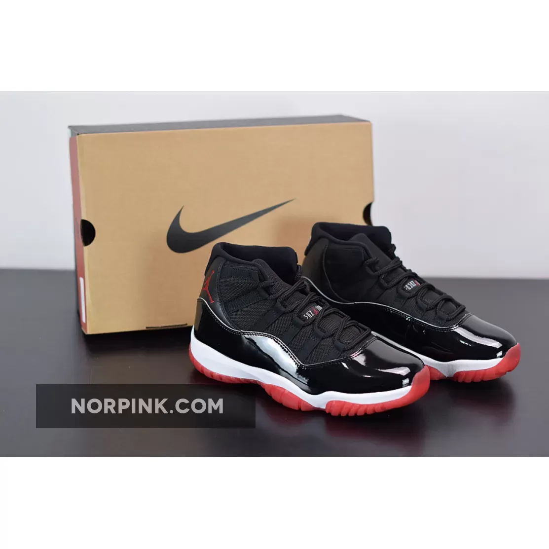 Nike Air Jordan 11 Retro "Bred" 2019 Black/White/Varsity-Red Basketball Shoes 378037 061 AJ11 Sneakers