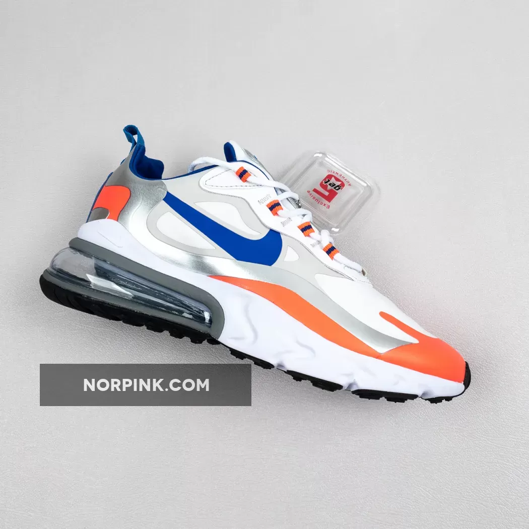 Nike Air Max 270 React ‘Knicks’ White/Racer Blue/Flash Crimson | ORANGE 270 CW3094-100