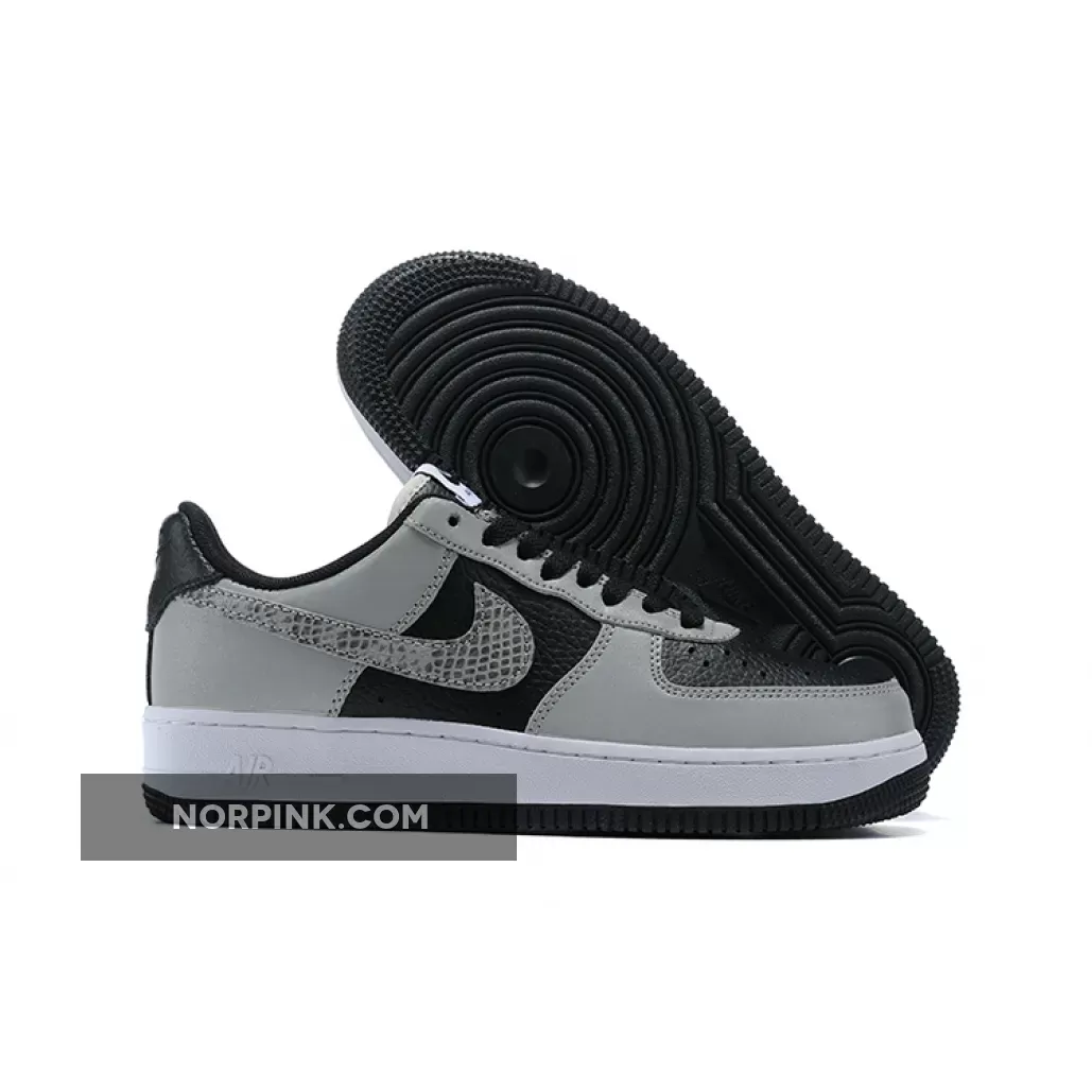 Nike Air Force 1 B 'Silver Snake' Black/Silver/White DJ6033-001 Discount