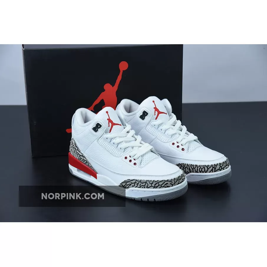 Air Jordan 3 "Katrina" White/Cement Grey/Black-Fire Red | katrina 3