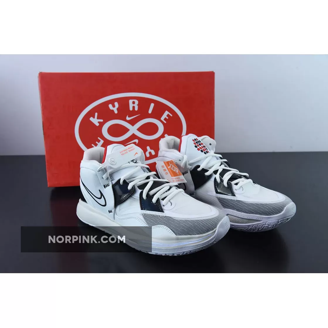 Nike Kyrie 8 Infinity Man Machine White/Black-Red DC9134-101 kyrie infinity man machine