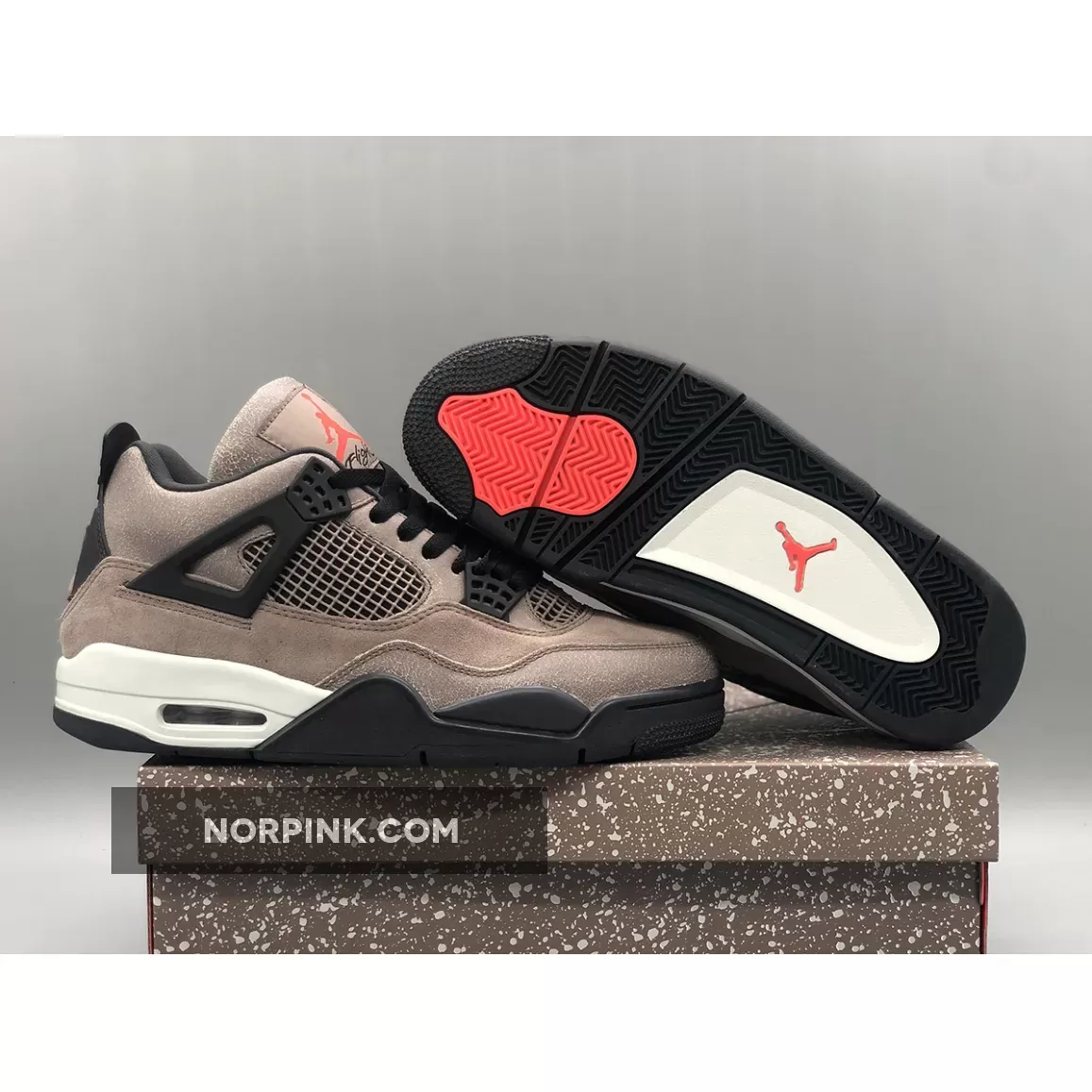 Air Jordan 4 (IV) Retro Taupe Haze/Oil Grey/Off White/Infrared 23 #air jordan retro 4 taupe haze infrared