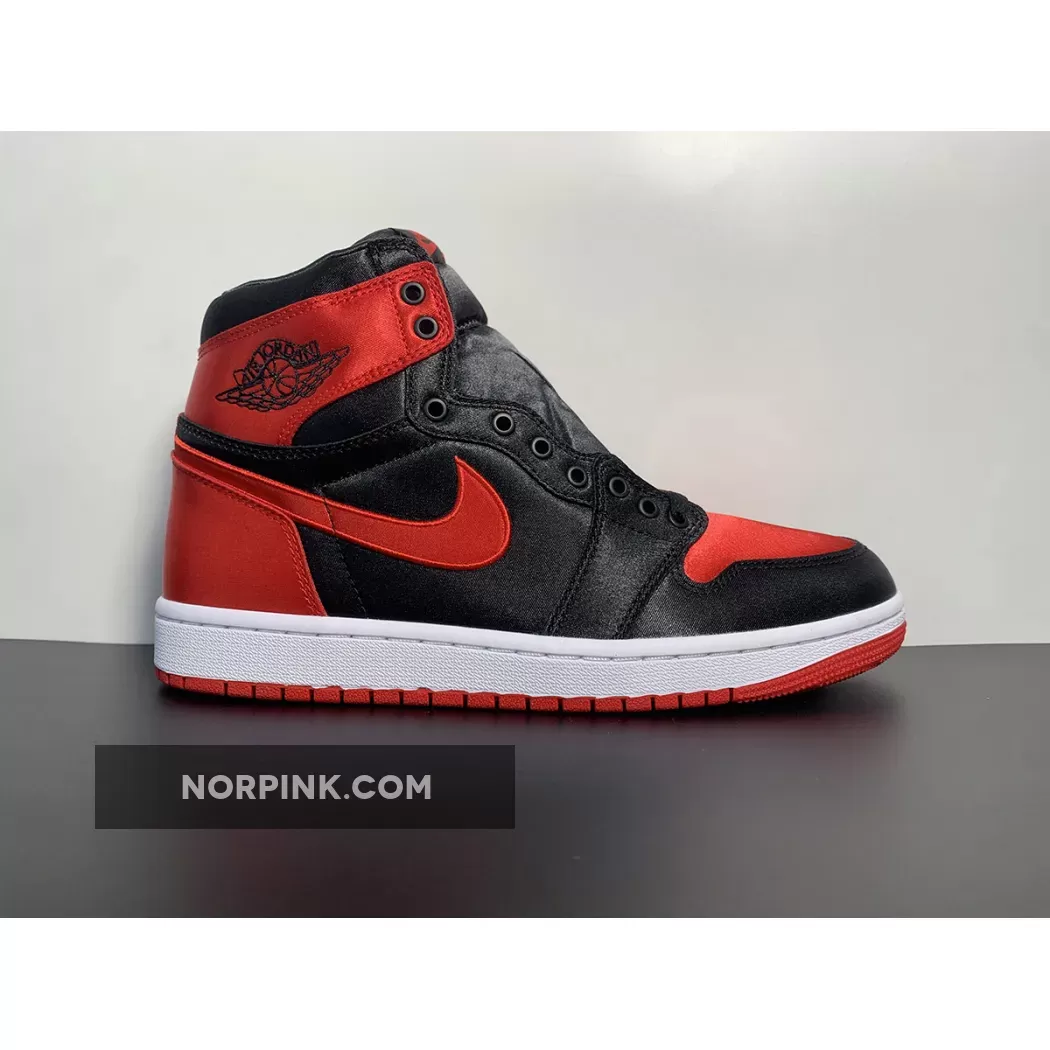 Air Jordan 1 High OG 'Satin Bred' Black/University Red-White Air Jordan Satin Bred FD4810-061