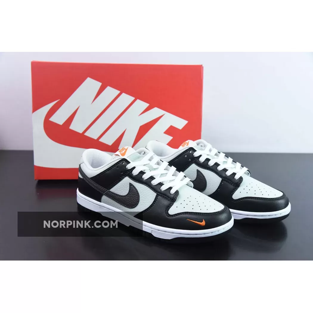 Nike Dunk Low Mini Swoosh Grey Black Orange FN7808-001