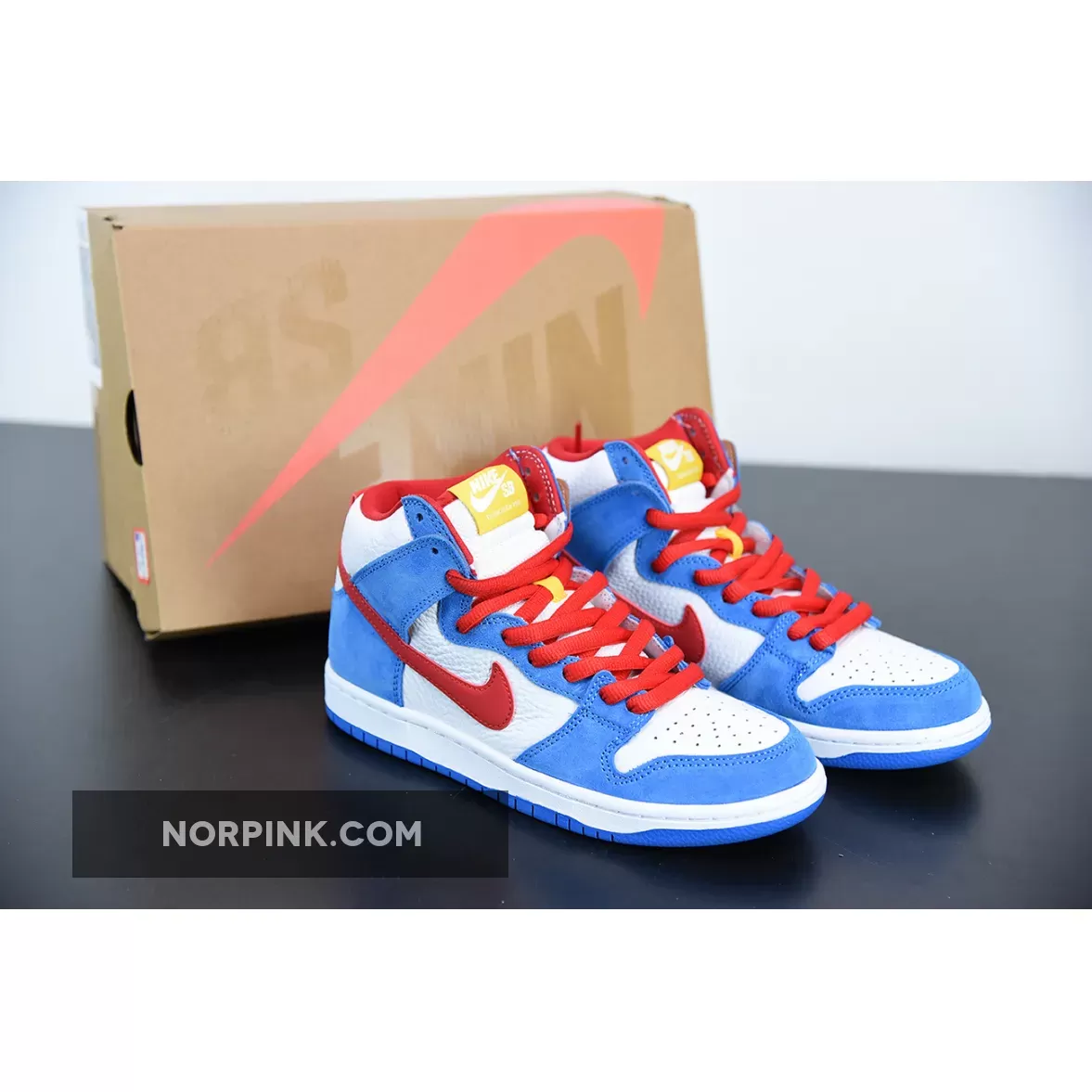 Nike SB Dunk High 'Doraemon' Light Photo Blue/University Red 1675870102 Restock