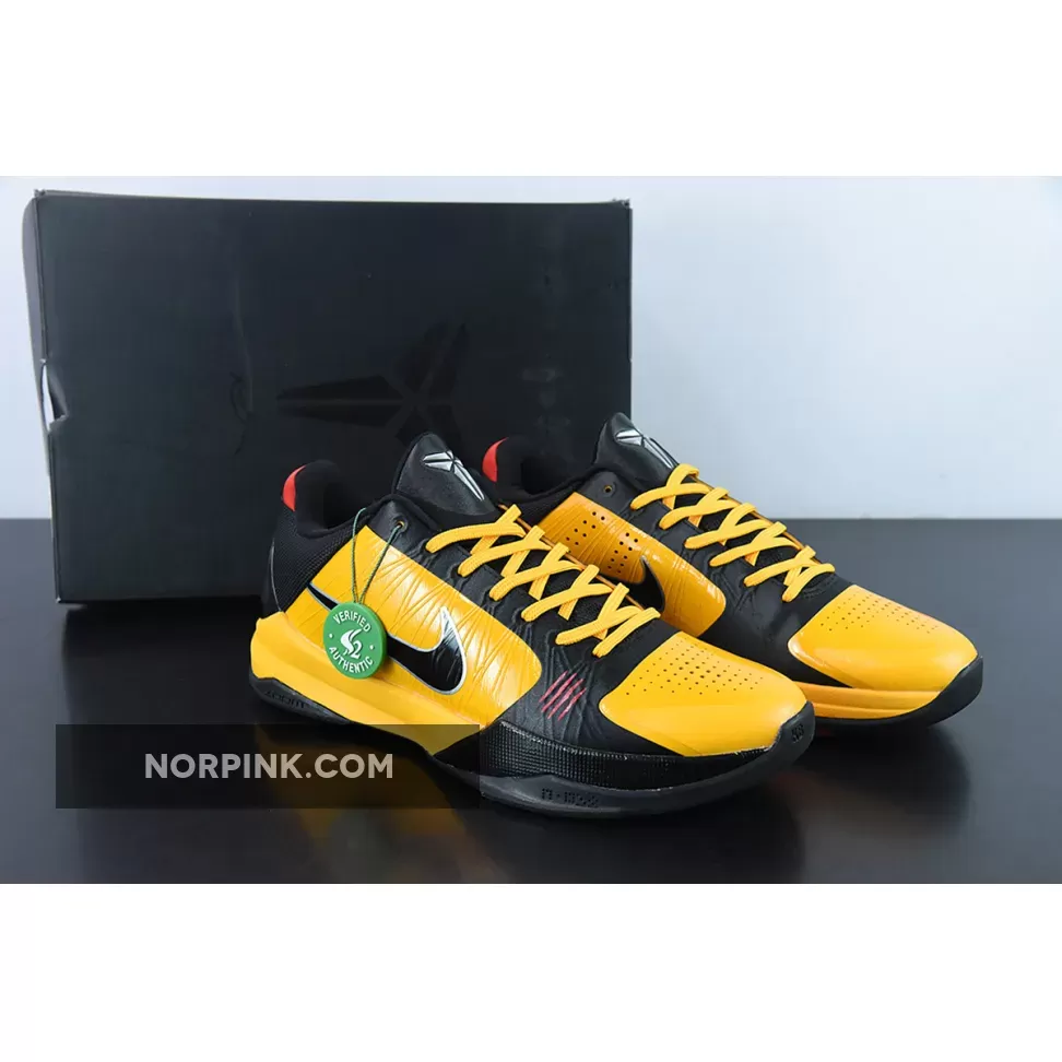 Nike Zoom Kobe 5 "Bruce Lee" Del Sol/Black-Metallic Silver-Varsity Red | kobe black red