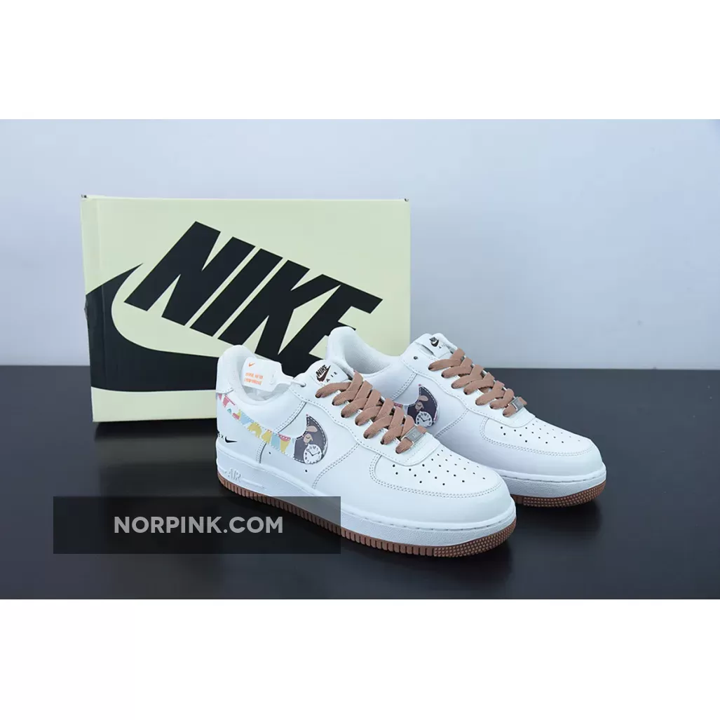 Custom Nike Air Force 1 Low White Brown 1675864388 Discount