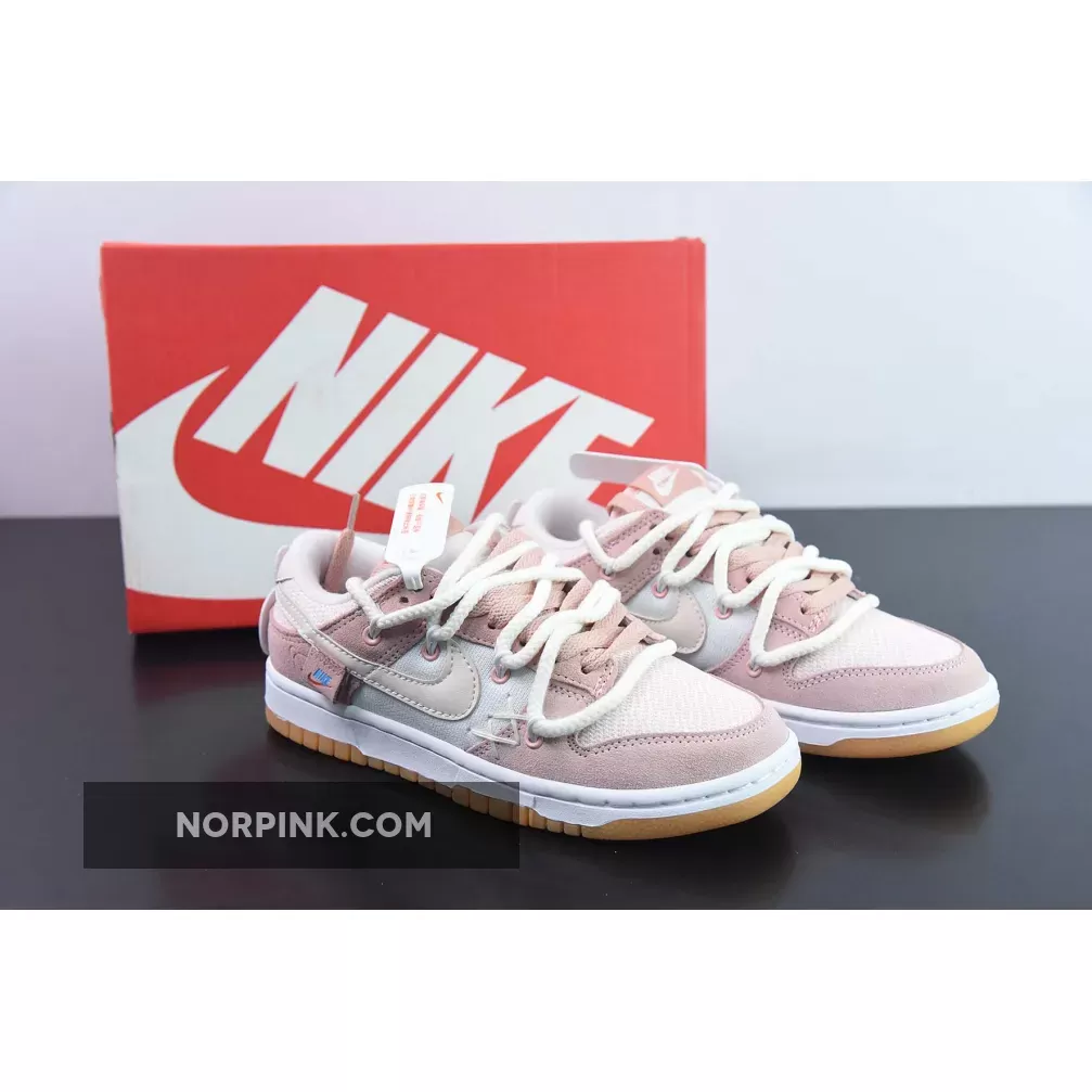 Custom Nike WMNS Dunk Low Teddy Bear Light Soft Pink