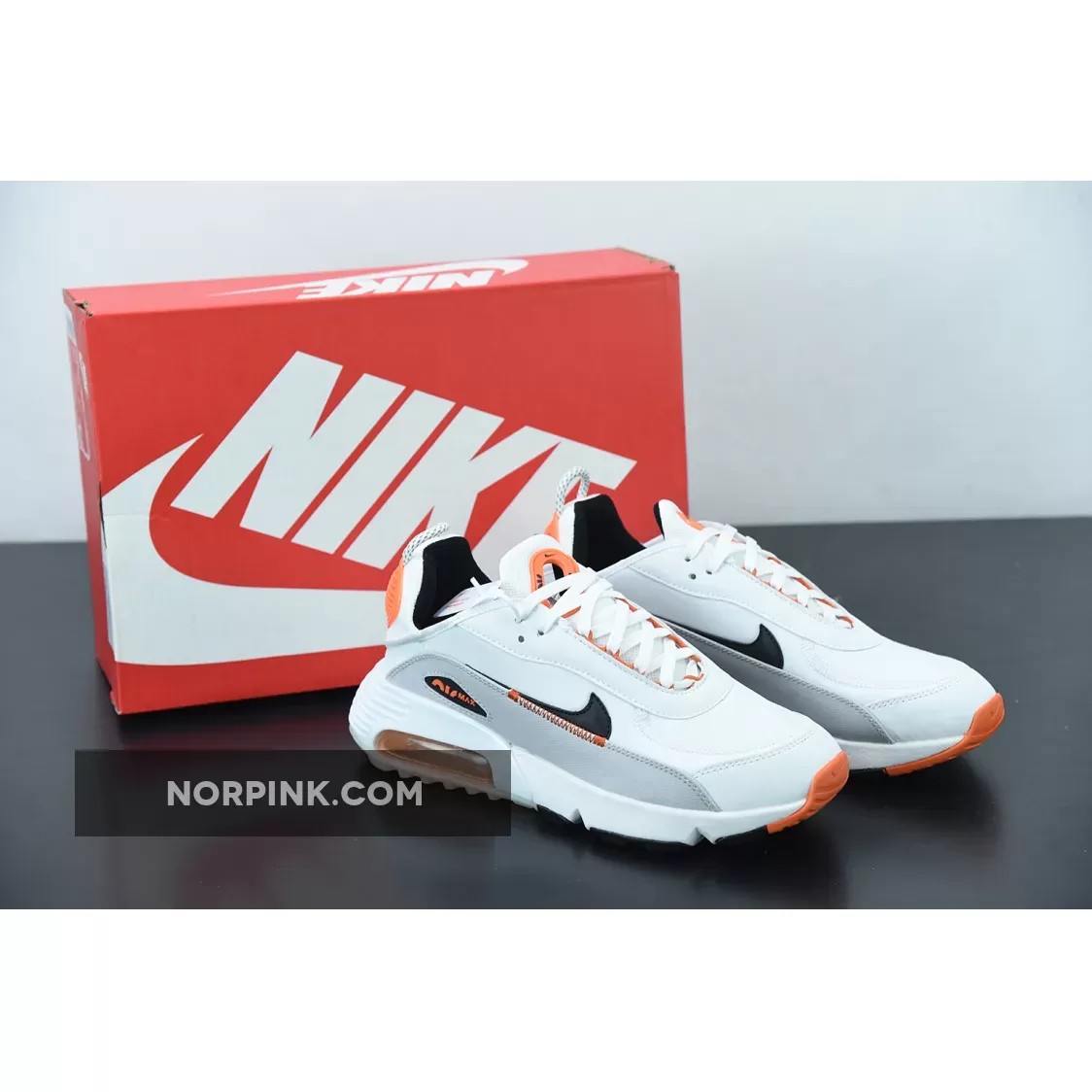 Nike Air Max 2090 White Grey Black Orange - nike air max 2090 black and orange