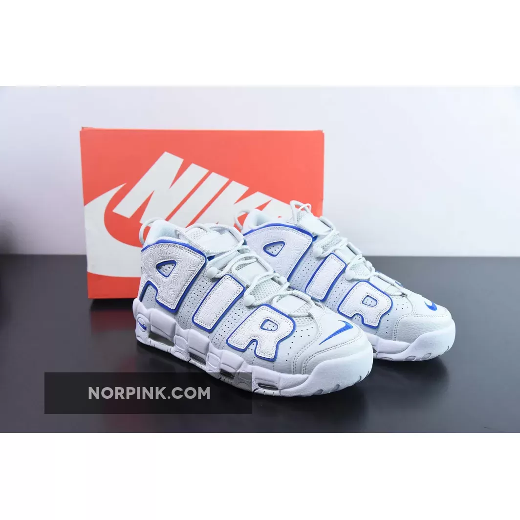 Air More Uptempo White/Wolf Grey-Game Royal | grey uptempo