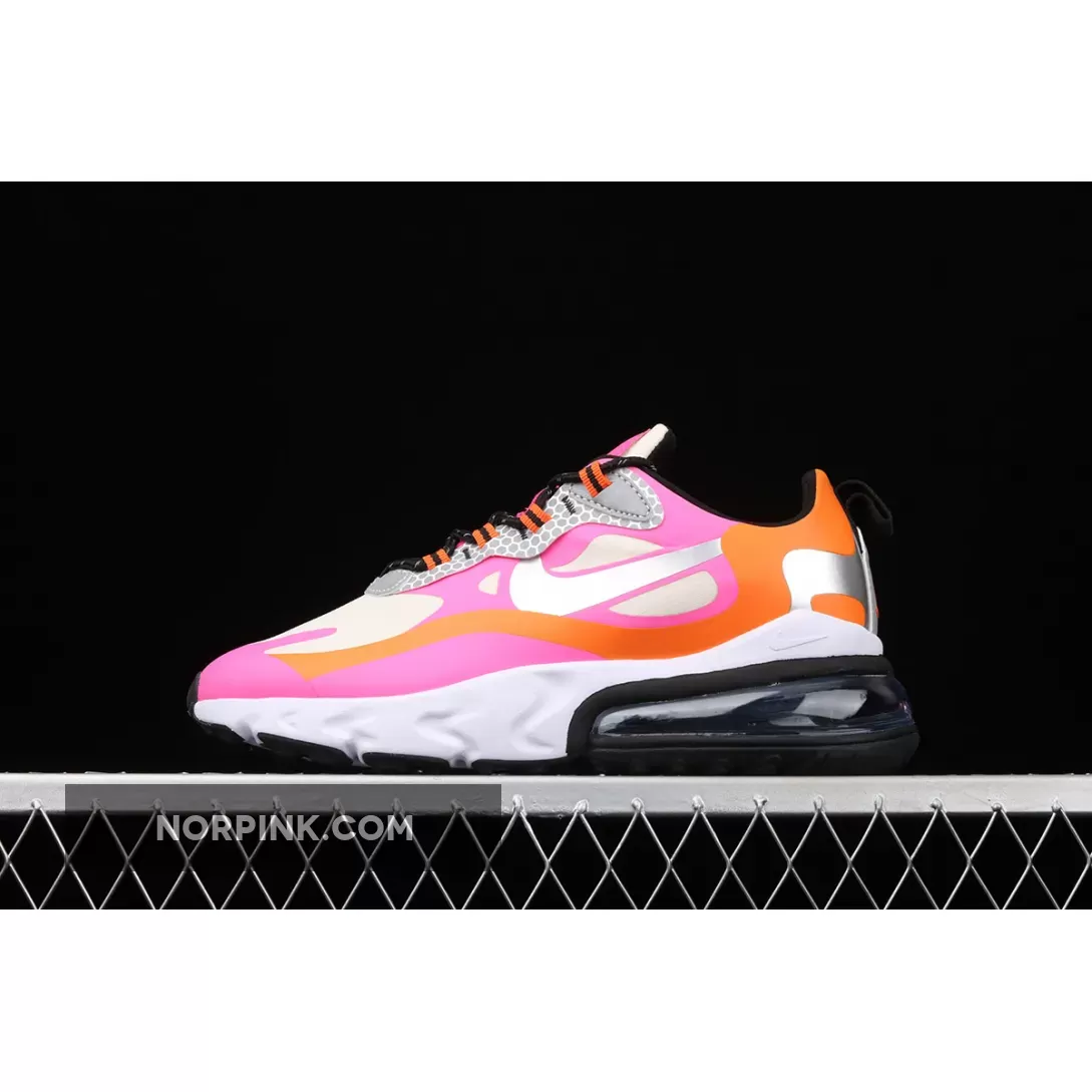 Nike Air Max 270 React White Orange Pink CT1834-100