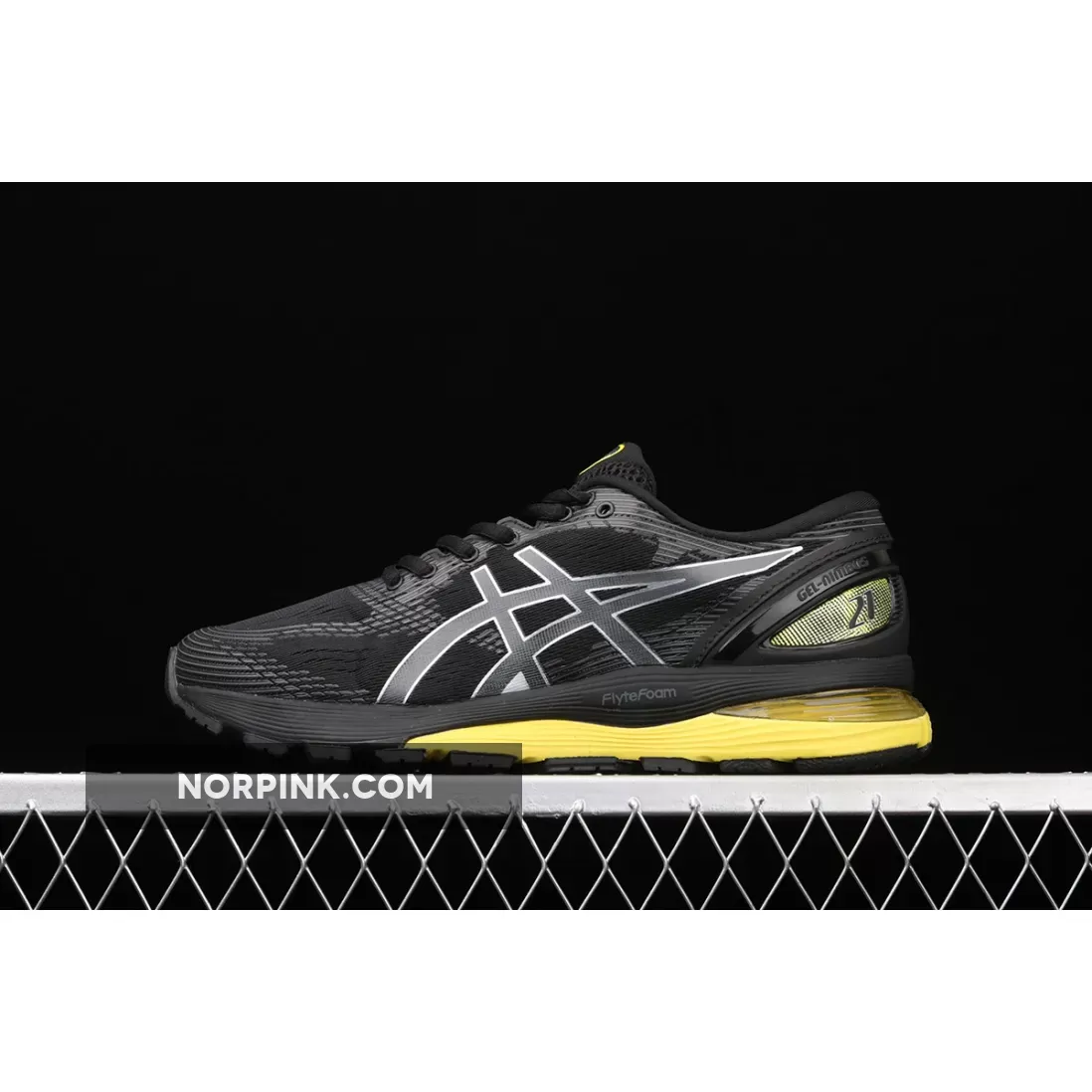 Asics Men's Gel-Nimbus 21 Black/Lemon Spark For Sale