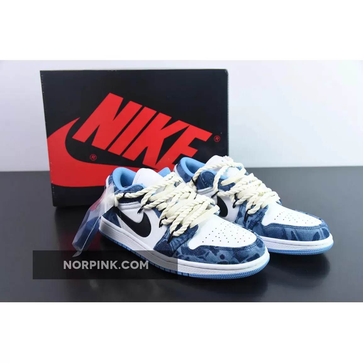 Custom Air Jordan 1 Low Washed Denim 1681549054 Restock