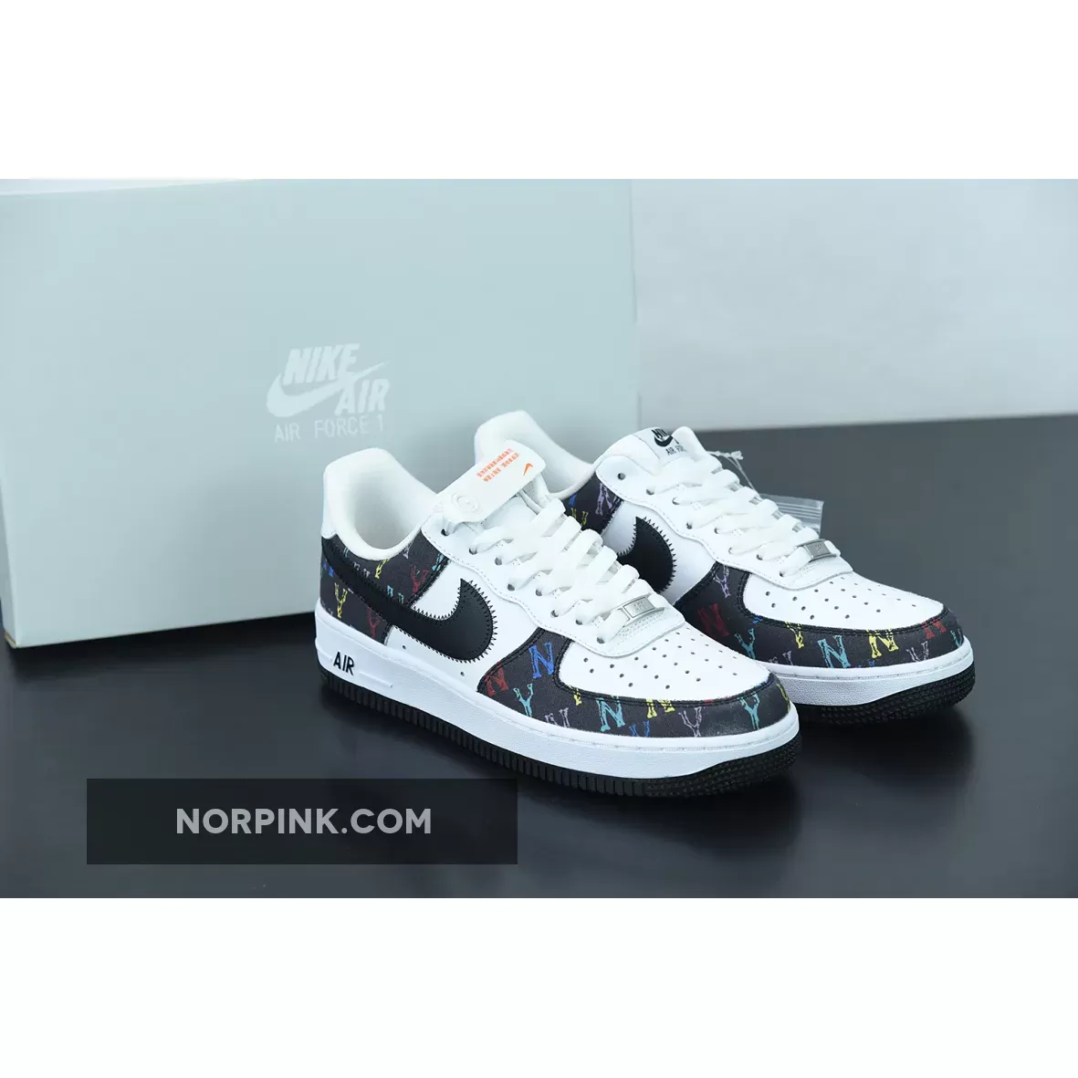 Custom Nike Air Force 1 Low White Black For Sale