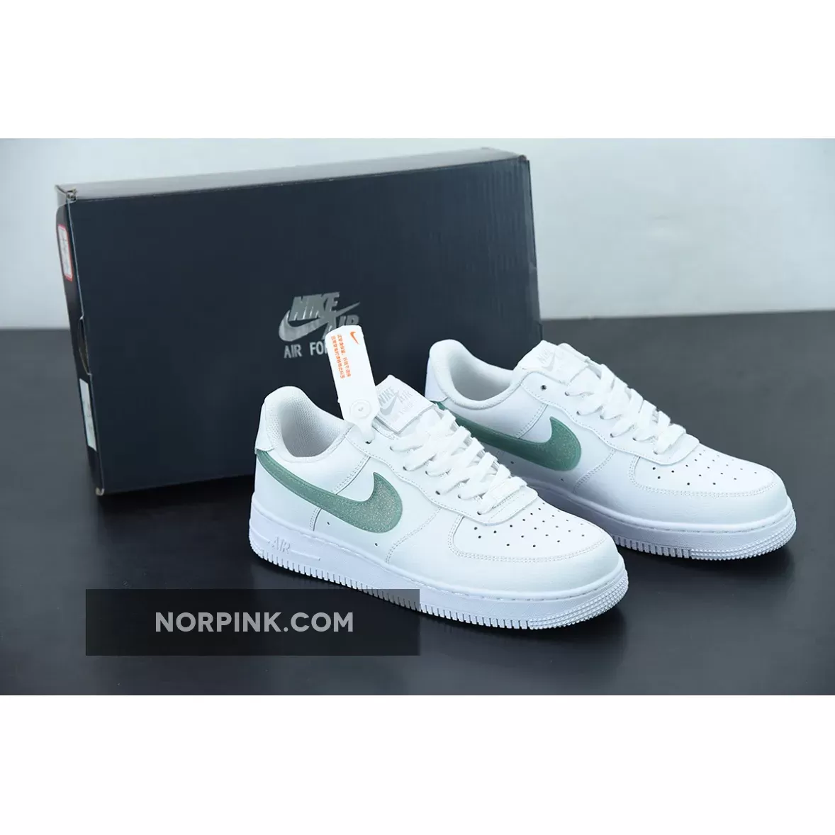 Nike Air Force 1 Low 'Glitter Swoosh' White Green DH4407-100 / nike glitter swoosh