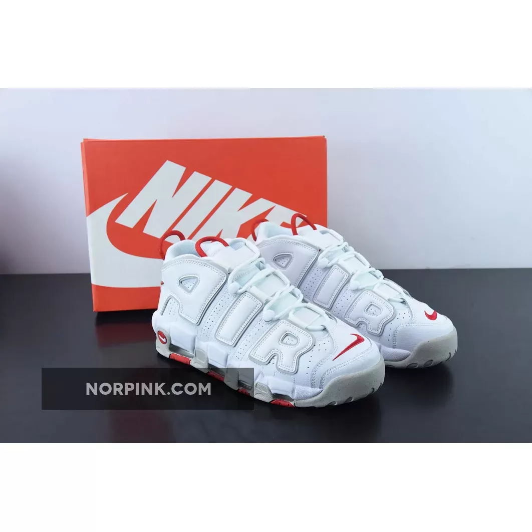 Nike Air More Uptempo White Grey Red #Uptempo White Red DX8965-100