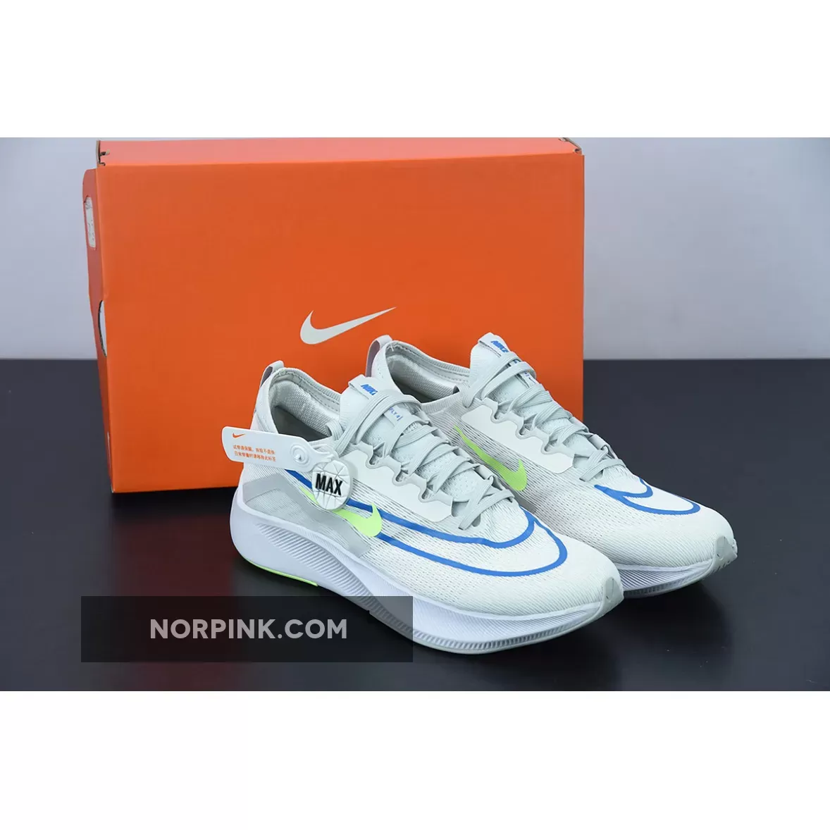 Nike Zoom Fly 4 White/Pure Platinum/Imperial Blue/Lime Glow CT2392-100 Online Sale