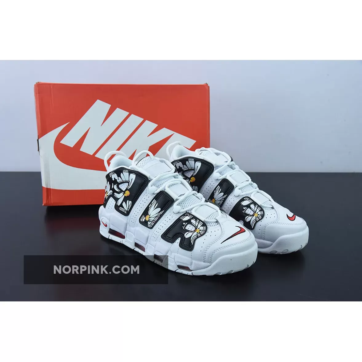 Custom Uptempo - Nike Air More Uptempo White Black 1675864528