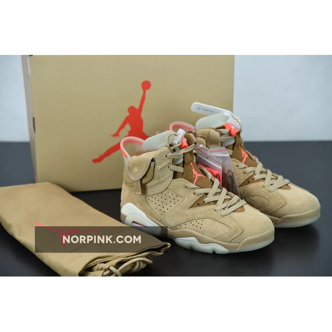 Travis Scott x Air Jordan 6 British Khaki/Sail/Bright Crimson | jordan 6 crimson